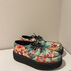 TUK Creepers Hawaii Print Shoes